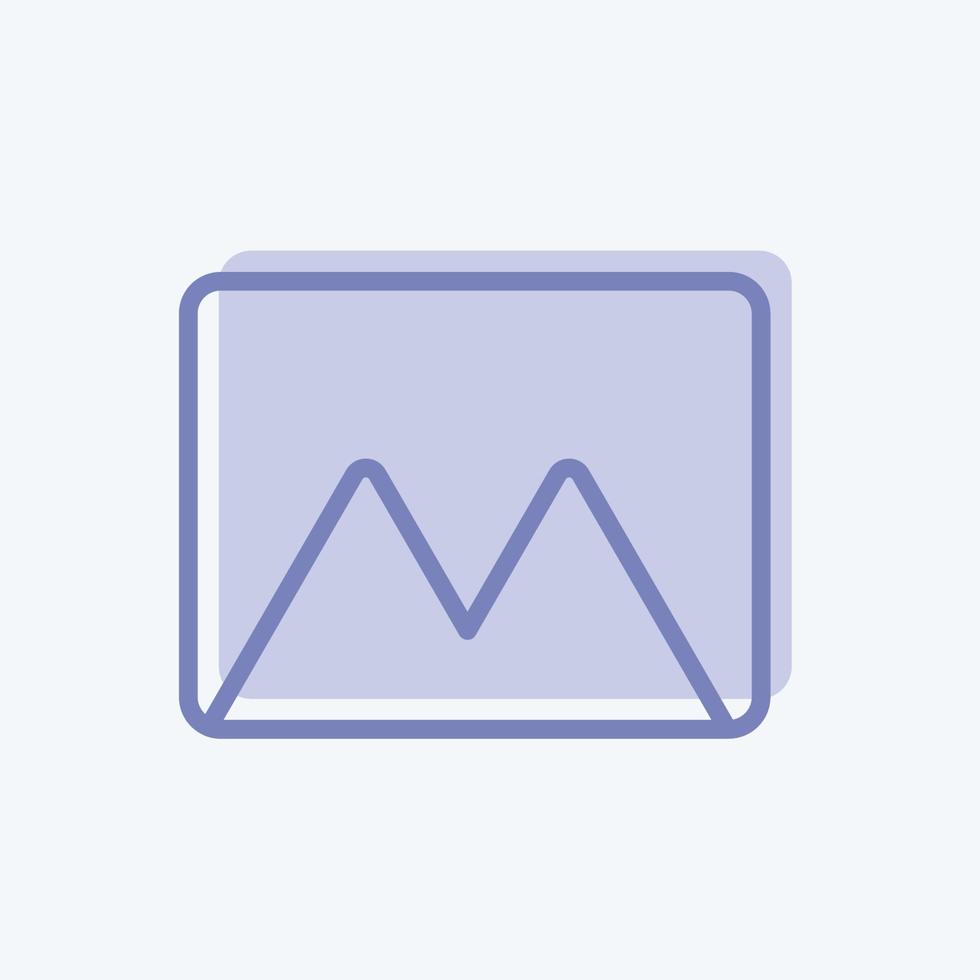 Icon Panorama. suitable for Photo Editing symbol. two tone style. simple design editable. design template vector. simple symbol illustration vector