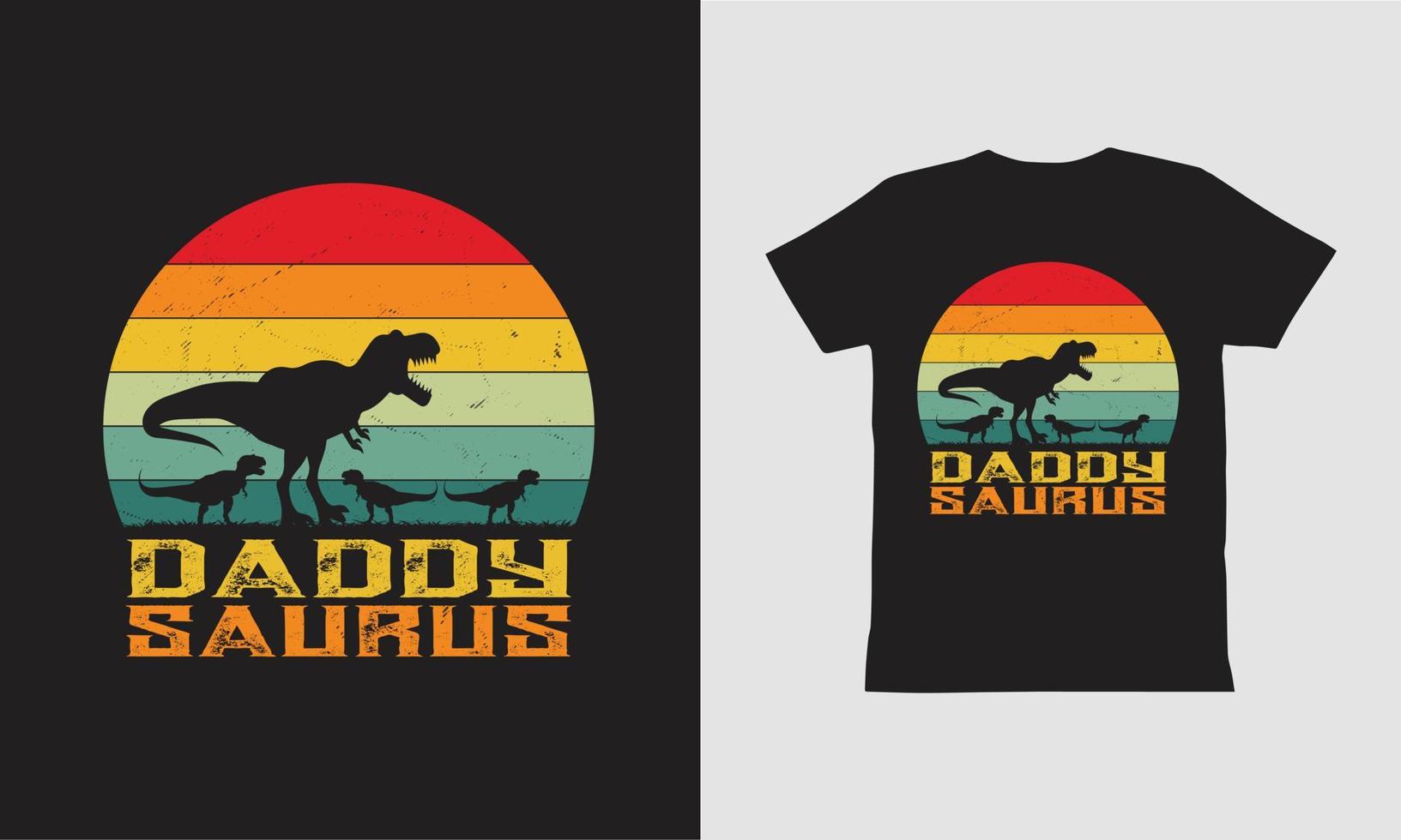 Daddy Dinosaur-t shirt design. vector