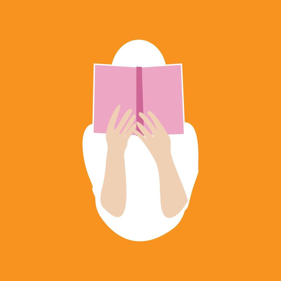 Flat design people reading book vector