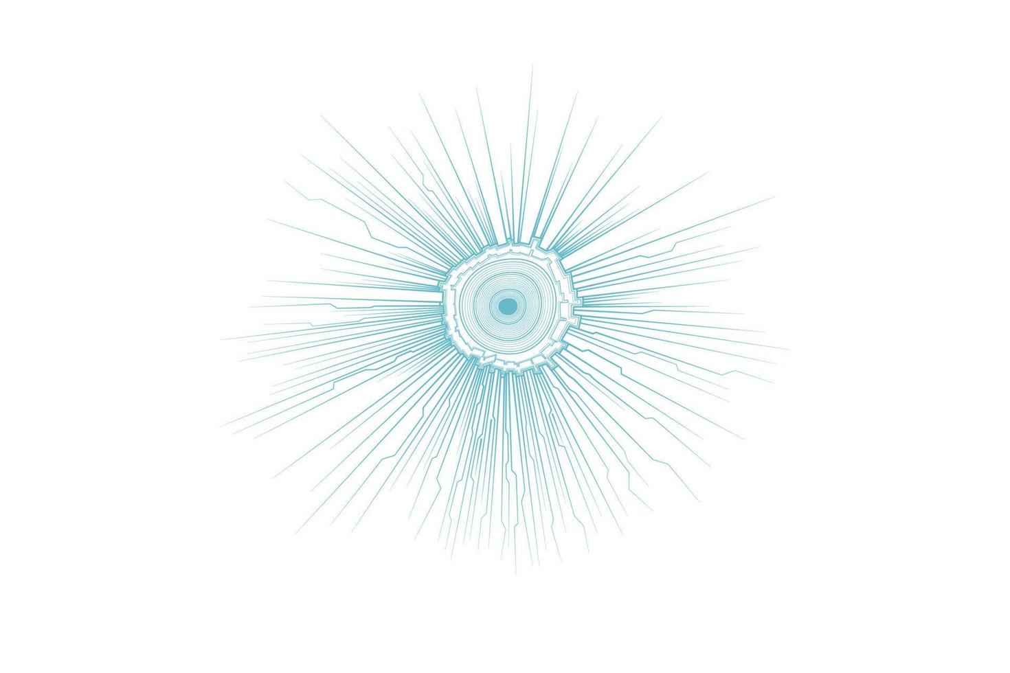 ilustración de línea con puntos circulares en el centro y puntos separados vector