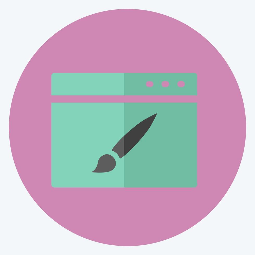 Icon Website Design. suitable for IT Services symbol. flat style. simple design editable. design template vector. simple symbol illustration vector