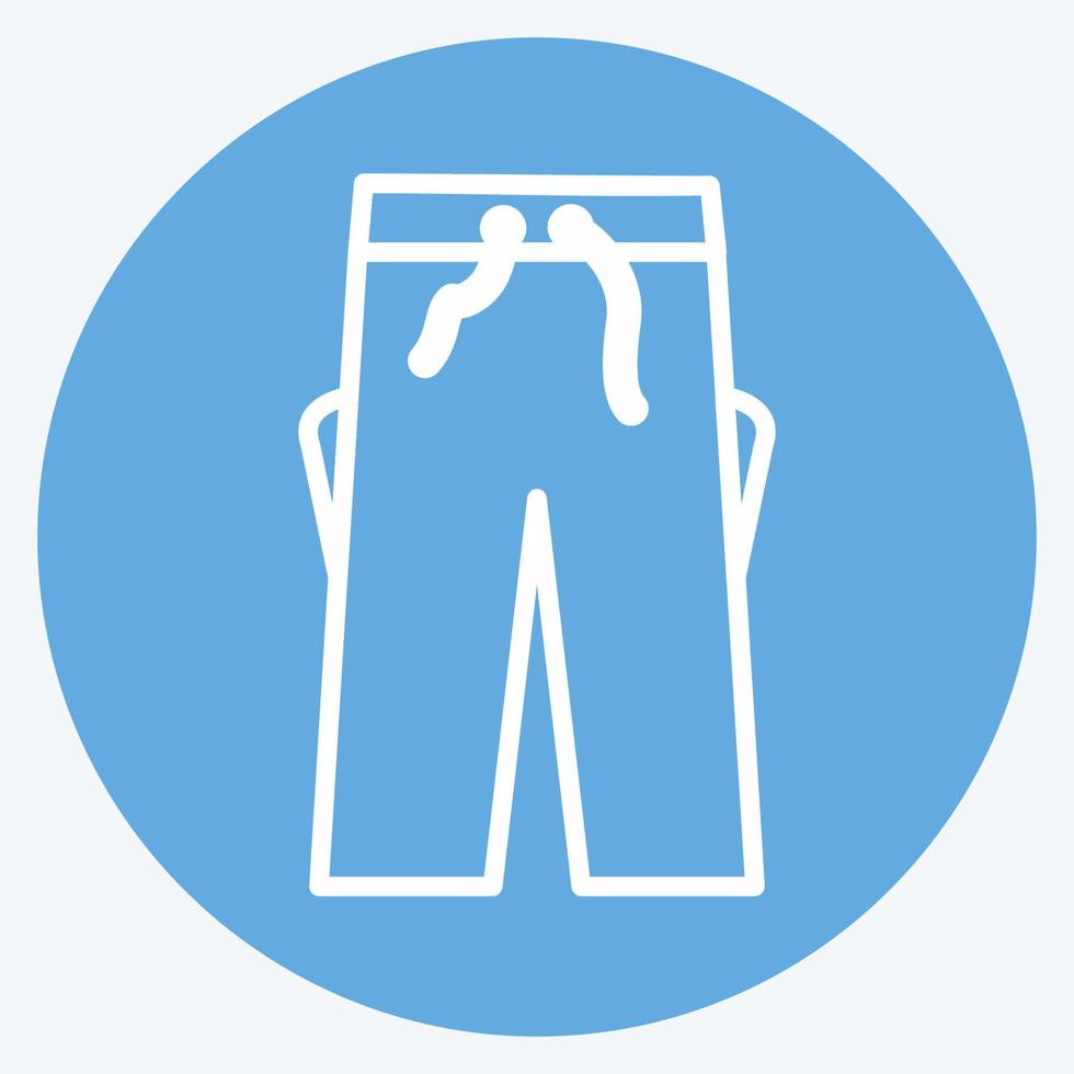 Icon Trousers. suitable for men accessories symbol. blue eyes style. simple design editable. design template vector. simple symbol illustration vector