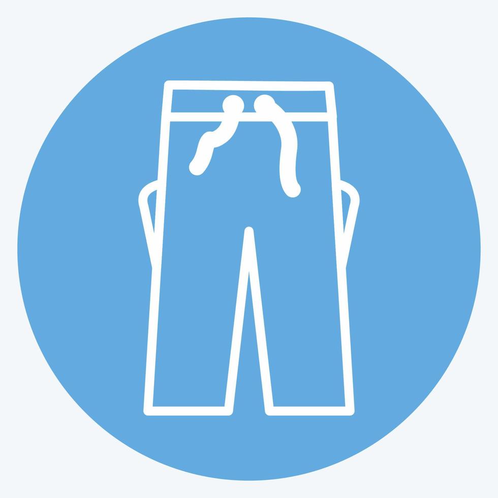 pantalón icono. adecuado para el símbolo de accesorios masculinos. estilo de ojos azules. diseño simple editable. vector de plantilla de diseño. ilustración de símbolo simple