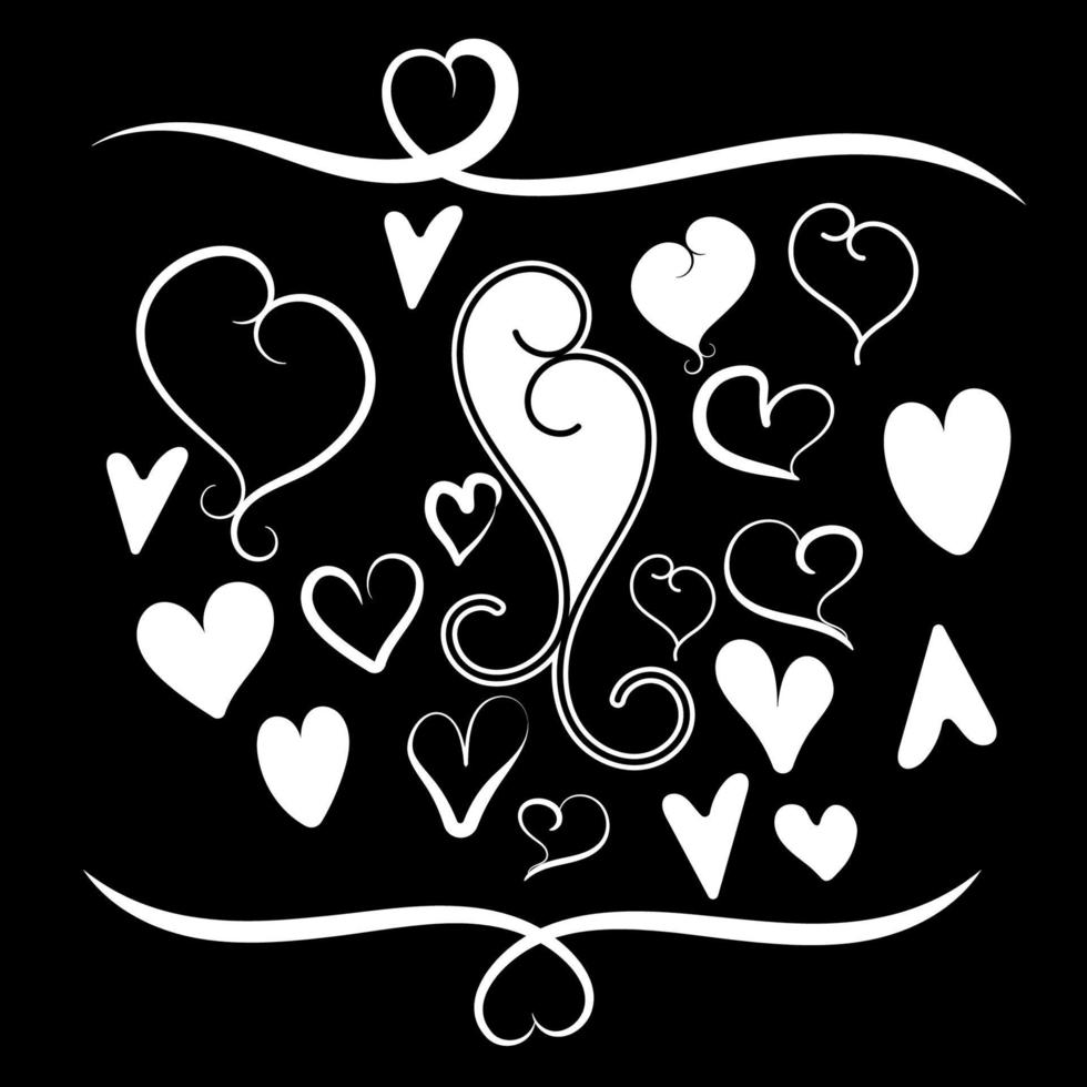 Heart bundle vector, love design, Heart design vector