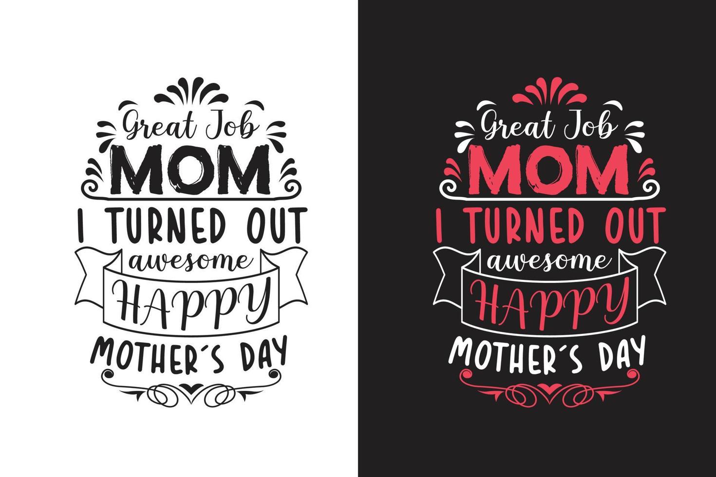 Creative new typography mom mother's day mom t shirt vector