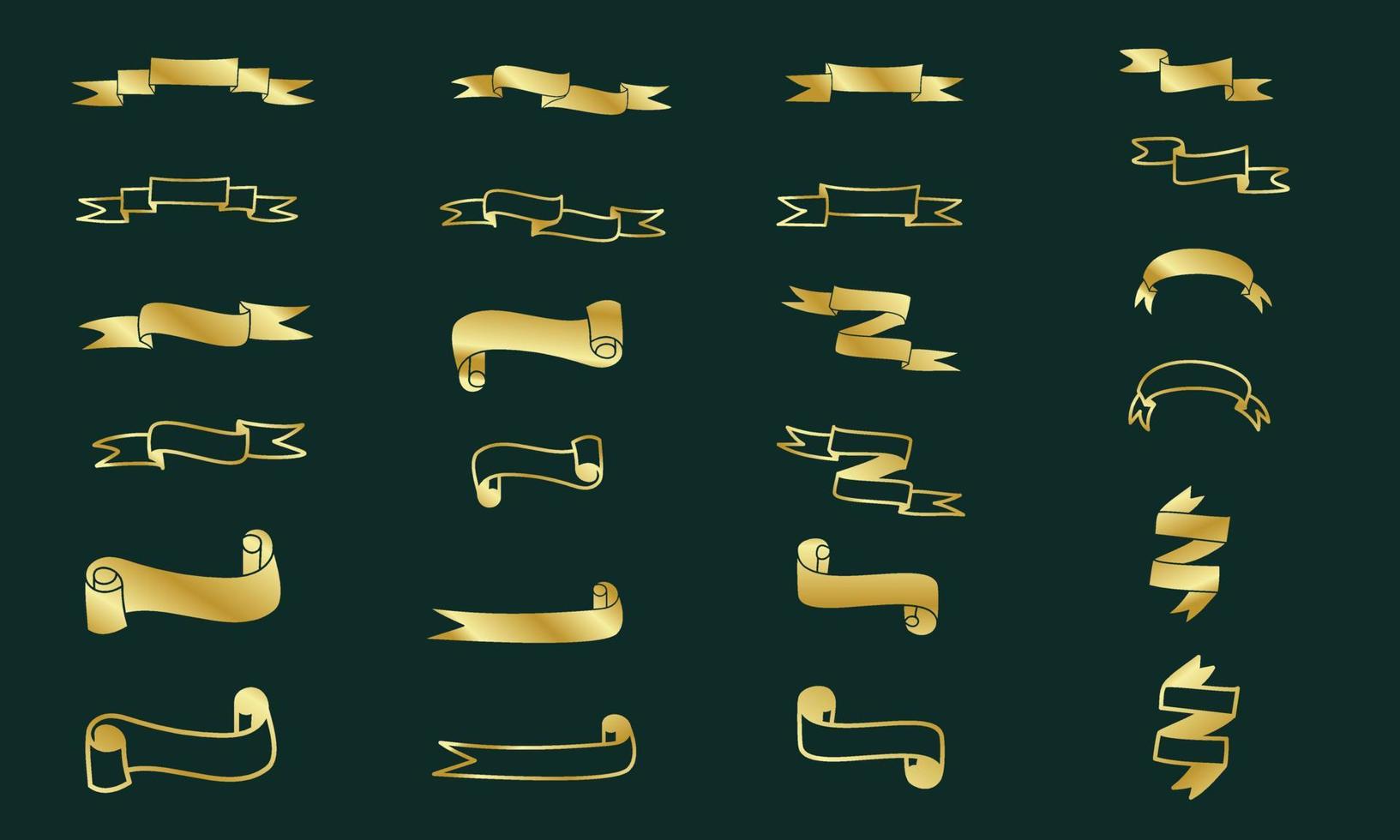Luxury Ribon Icon sets vector