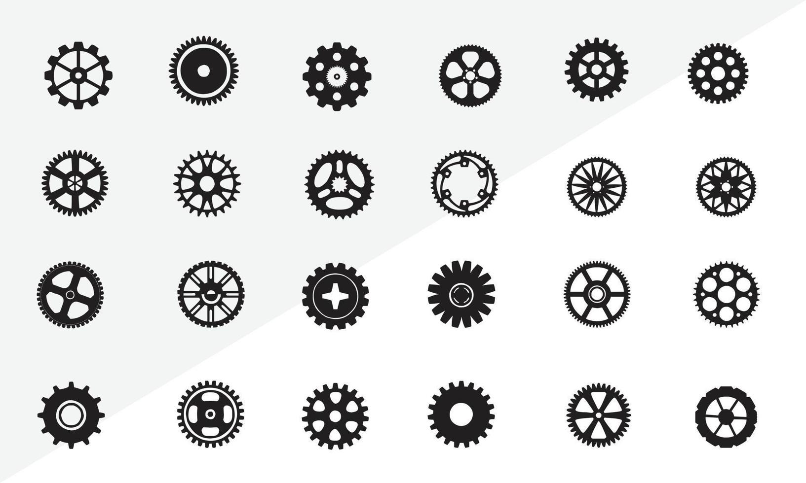 conjunto de iconos de engranaje plantilla vectorial vector
