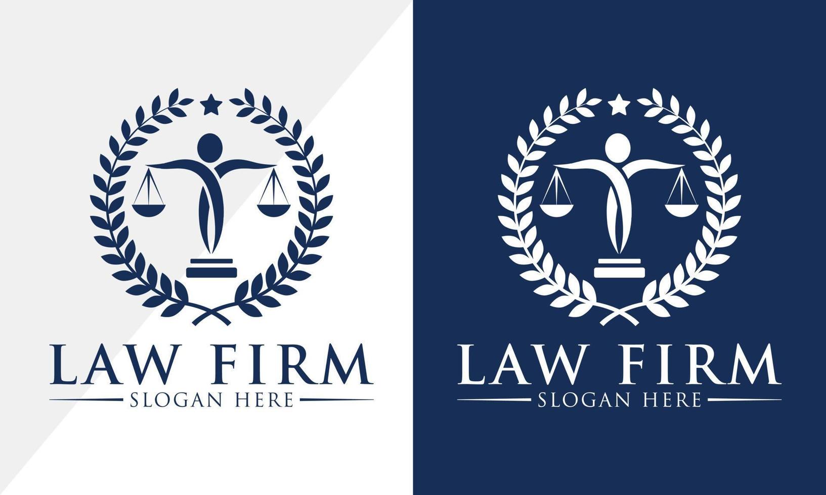 Law firm logo design, Lawyer logo vector template