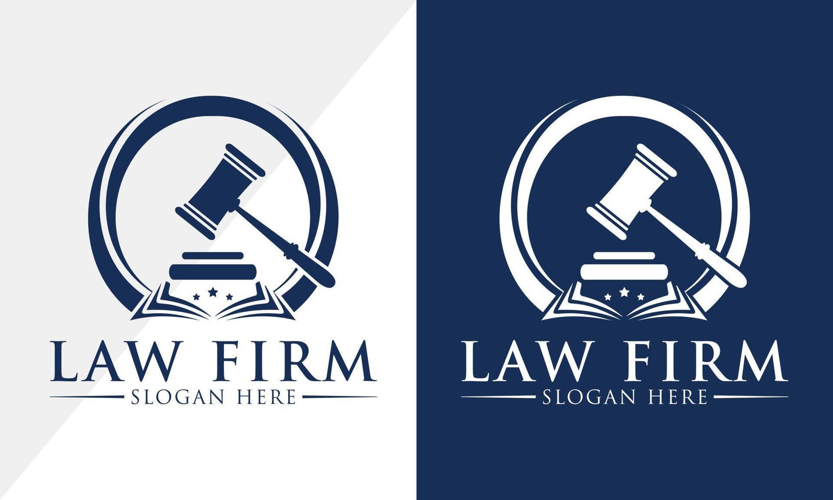 diseño de logotipo de bufete de abogados, plantilla de vector de logotipo de abogado