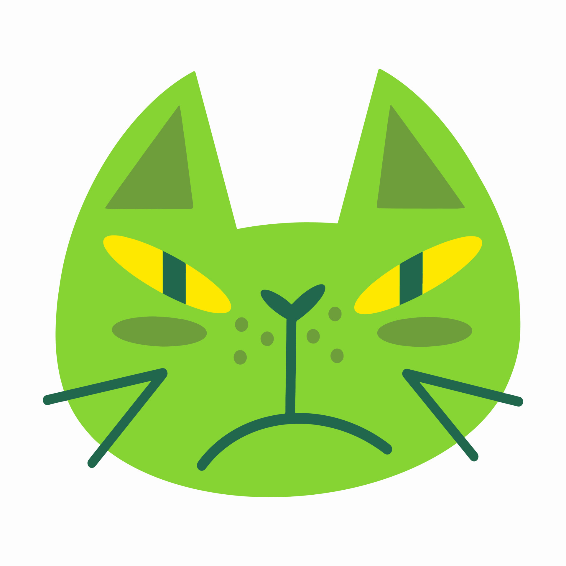 Premium Vector  Cute cat icon on isolated mint