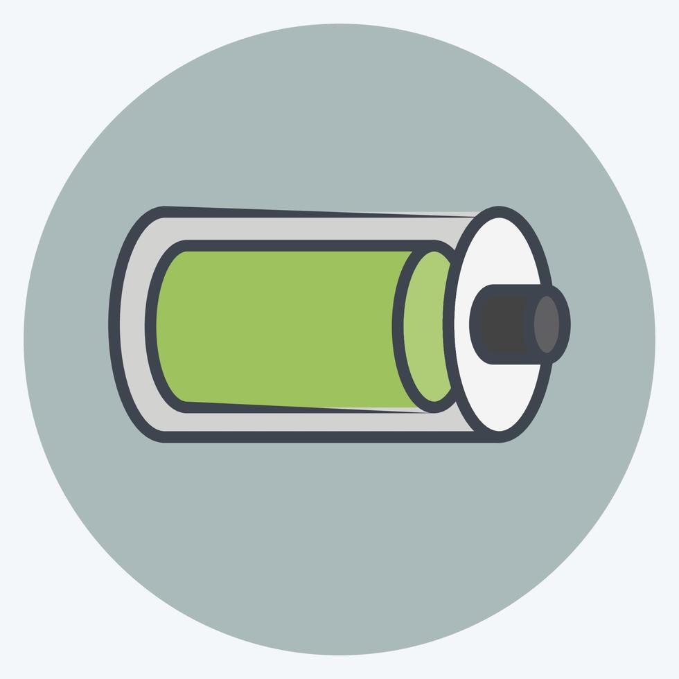 Icon Full Battery. suitable for Web Interface symbol. color mate style. simple design editable. design template vector. simple symbol illustration vector