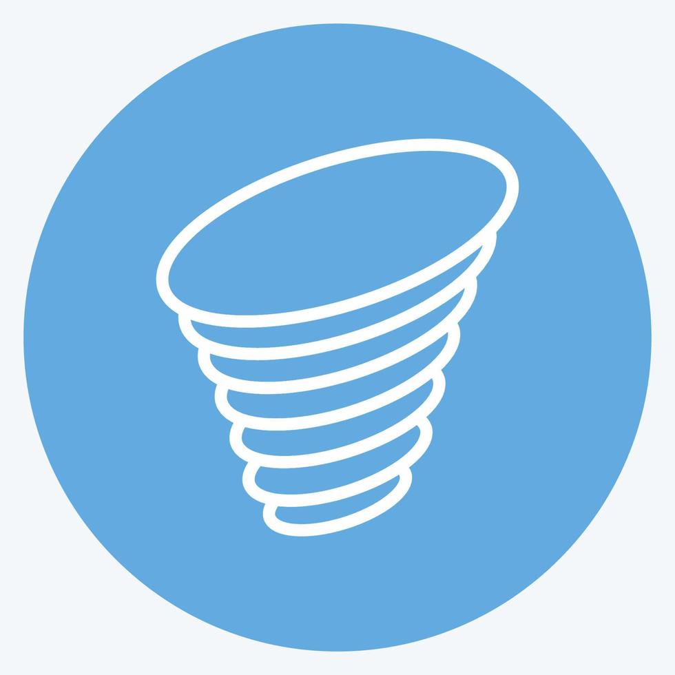 Icon Tornado. suitable for disasters symbol. blue eyes style. simple design editable. design template vector. simple symbol illustration vector