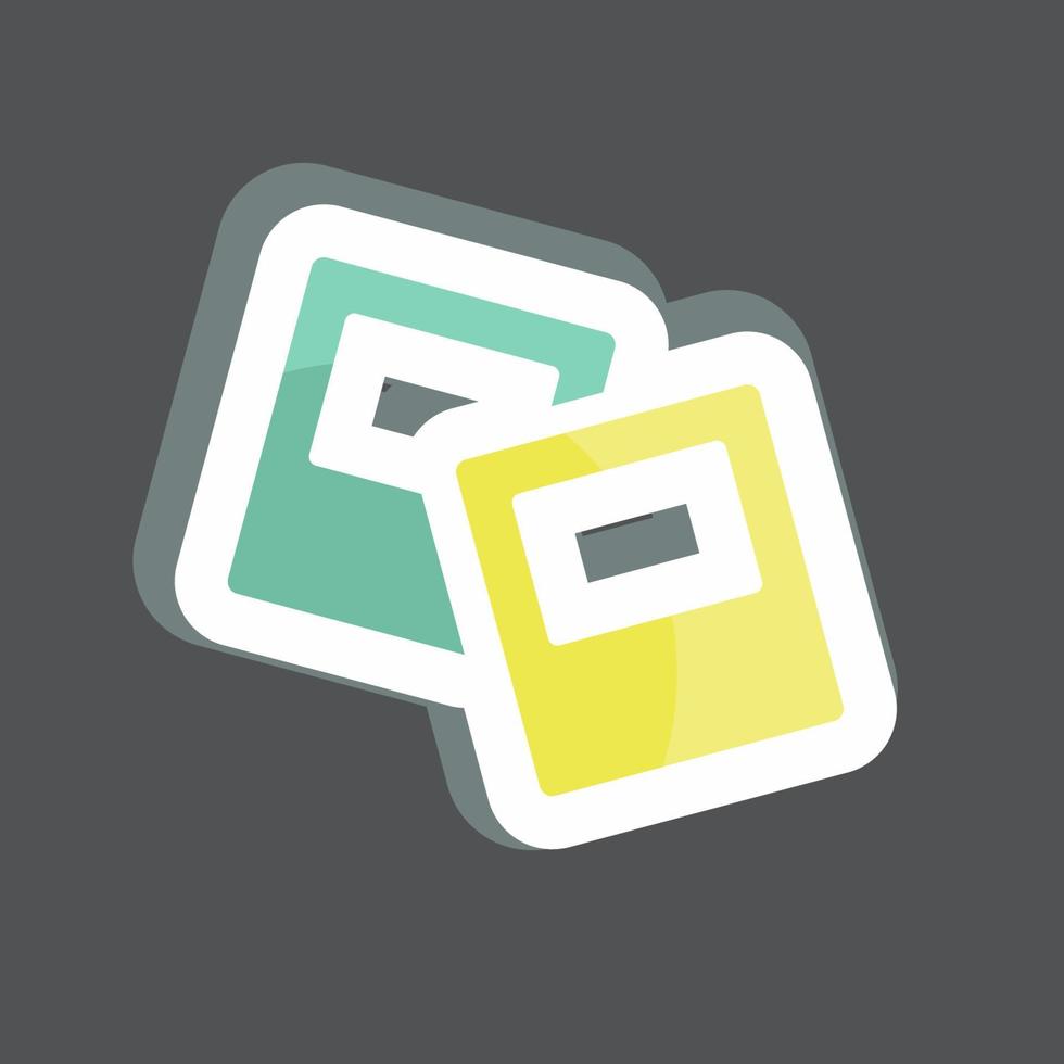 Sticker Portfolio Management. suitable for IT Services symbol. simple design editable. design template vector. simple symbol illustration vector