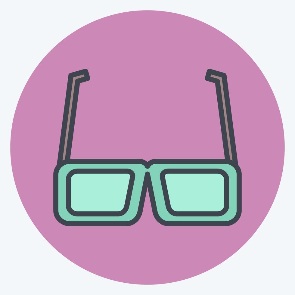 Icon Glasses. suitable for party symbol. color mate style. simple design editable. design template vector. simple symbol illustration vector