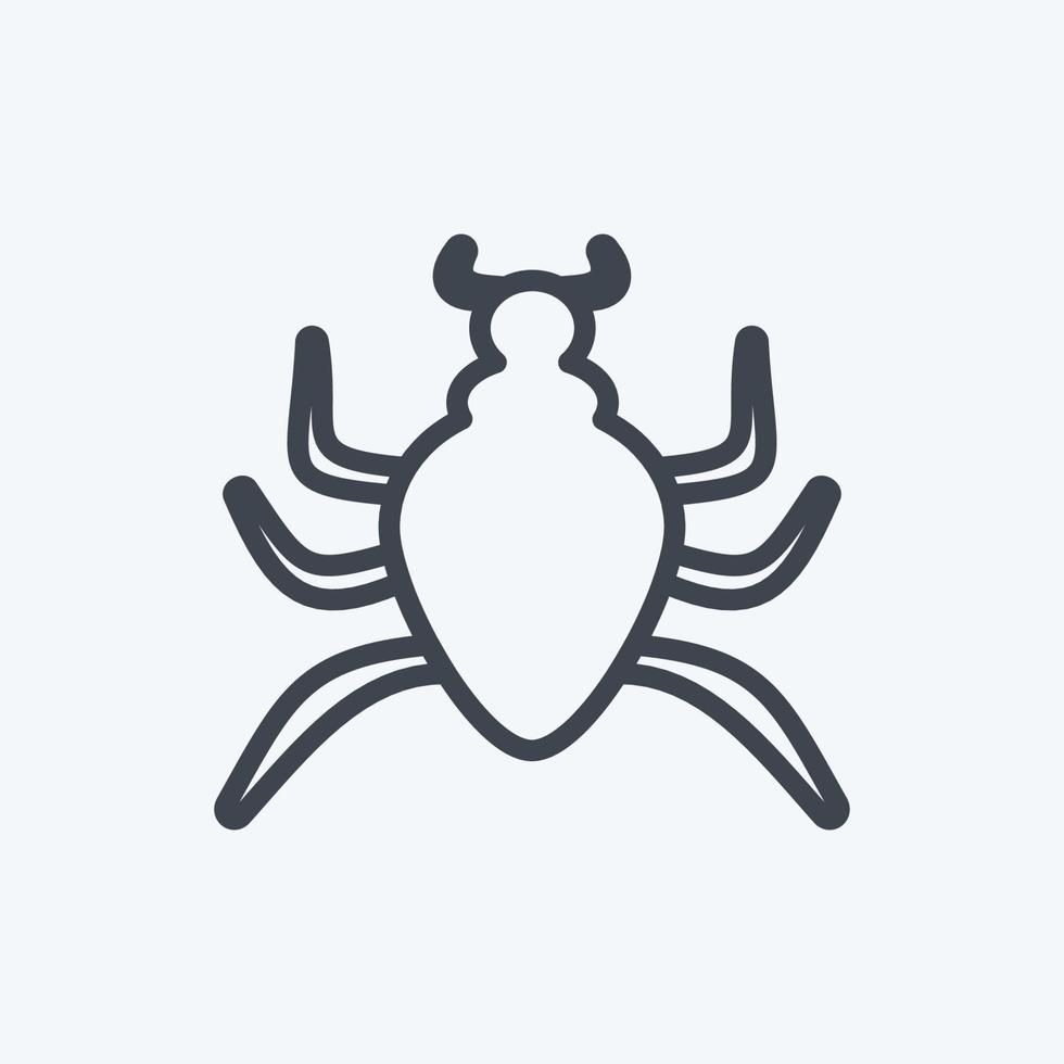 Icon Spider Insect. suitable for Animal symbol. line style. simple design editable. design template vector. simple symbol illustration vector