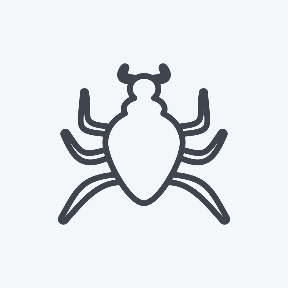 insecto araña icono. adecuado para el símbolo animal. estilo de línea diseño simple editable. vector de plantilla de diseño. ilustración de símbolo simple