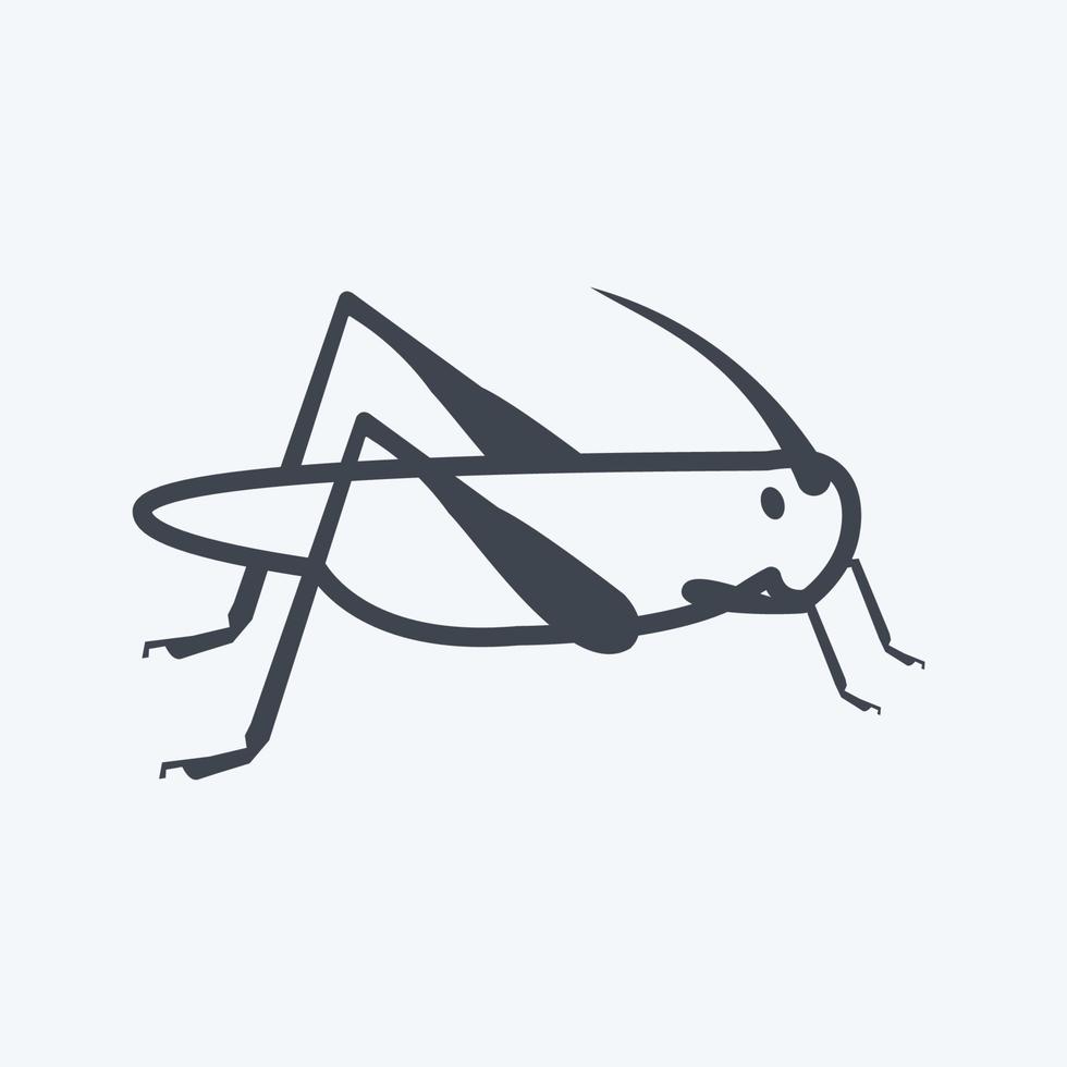 Icon Locust Infestation. suitable for disasters symbol. glyph style. simple design editable. design template vector. simple symbol illustration vector