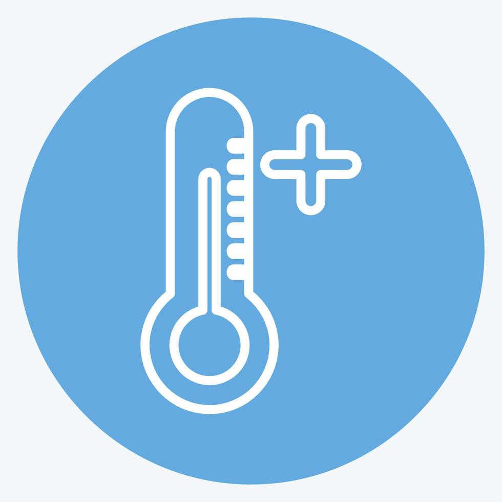 ola de calor de icono. adecuado para el símbolo de desastres. estilo de ojos azules. diseño simple editable. vector de plantilla de diseño. ilustración de símbolo simple