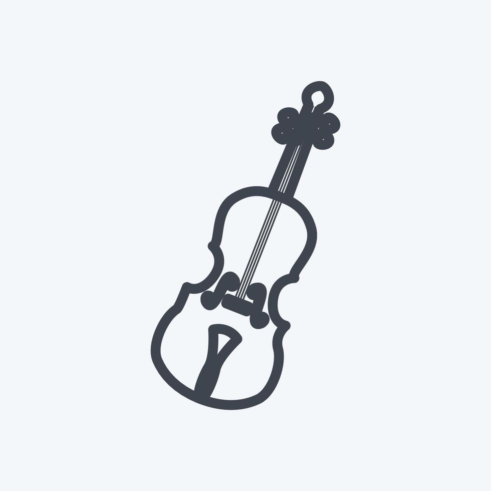 Icon Cello. suitable for music symbol. line style. simple design editable. design template vector. simple symbol illustration vector