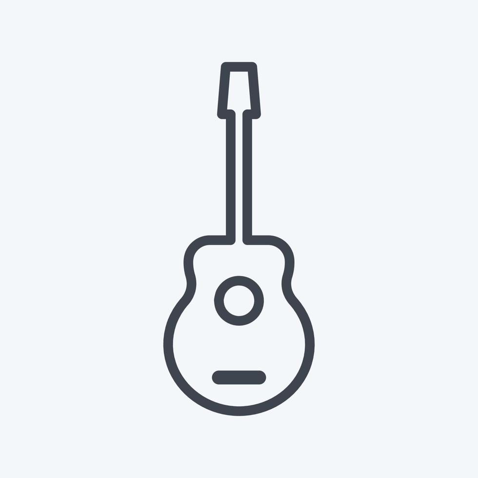 Icon Guitar. suitable for Toy symbol. line style. simple design editable. design template vector. simple symbol illustration vector