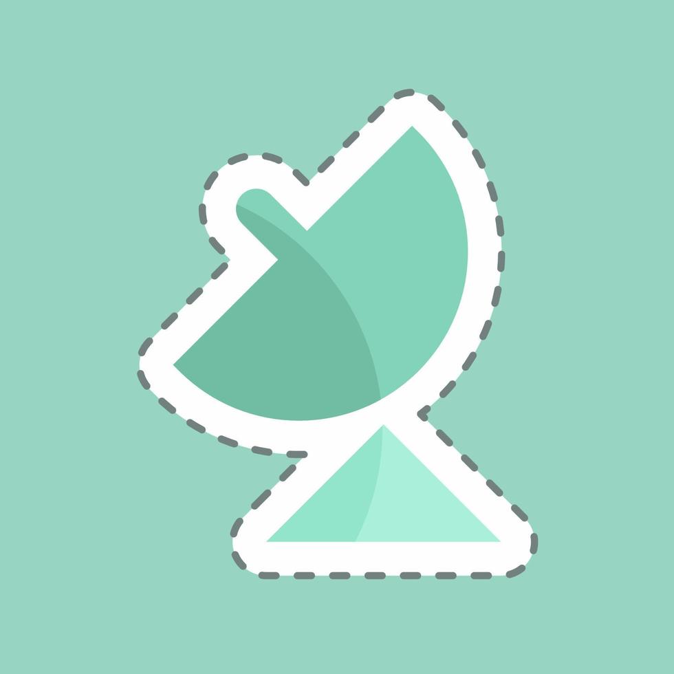 Sticker line cut GPS. suitable for Mobile Apps symbol. simple design editable. design template vector. simple symbol illustration vector