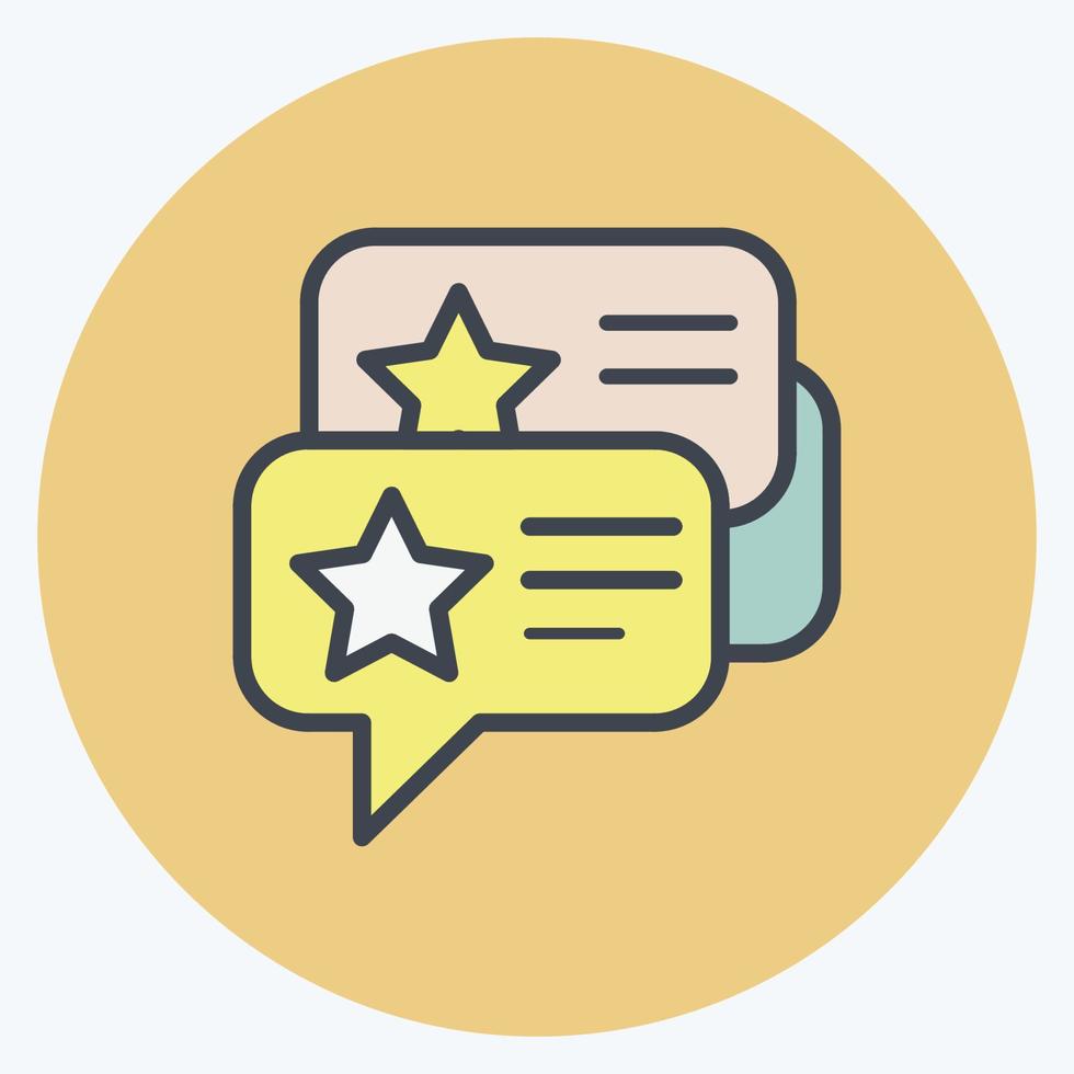 Icon Testimonials. suitable for Feedback symbol. Color Mate Style. simple design editable. design template vector. simple symbol illustration vector