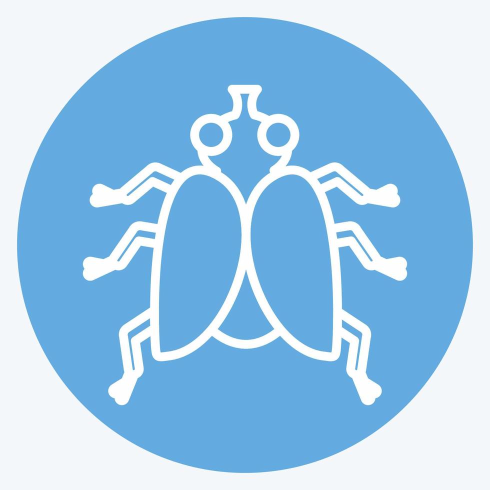 Icon Fly. suitable for Animal symbol. blue eyes style. simple design editable. design template vector. simple symbol illustration vector