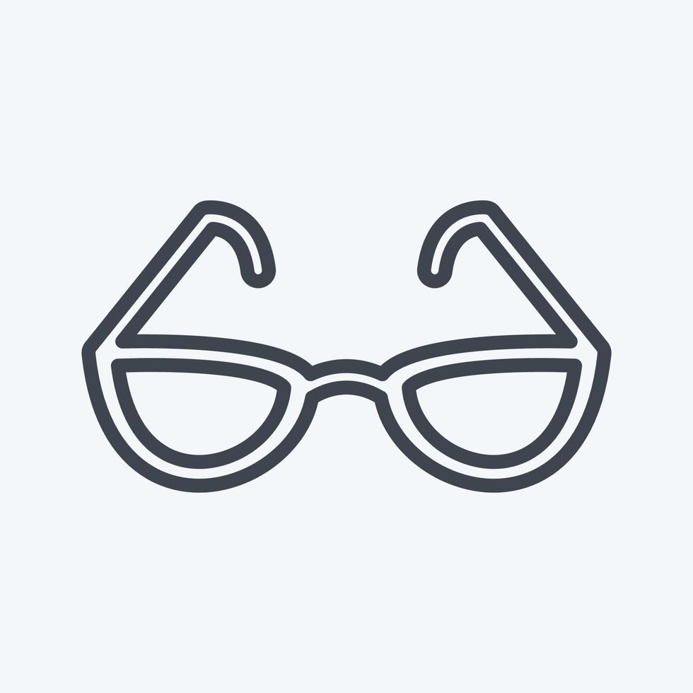 Icon Reading Glasses. suitable for men accessories symbol. line style. simple design editable. design template vector. simple symbol illustration vector