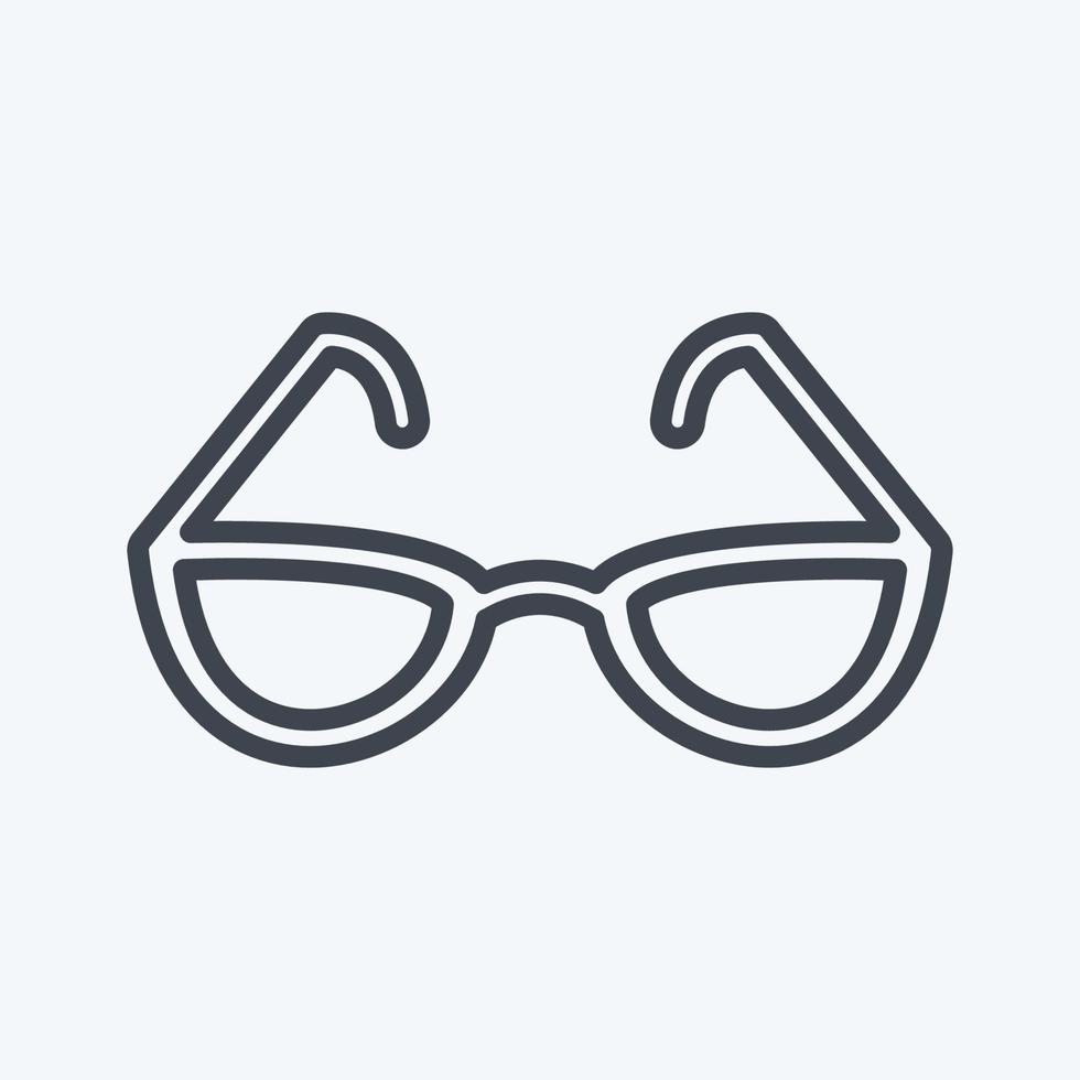 gafas de lectura icono. adecuado para el símbolo de accesorios masculinos. estilo de línea diseño simple editable. vector de plantilla de diseño. ilustración de símbolo simple