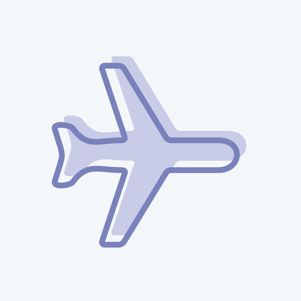Icon Aeroplane Mode. suitable for Mobile Apps symbol. two tone style. simple design editable. design template vector. simple symbol illustration vector