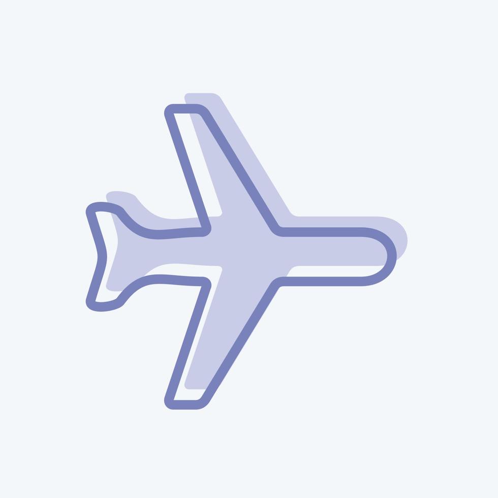 icono de modo avión. adecuado para el símbolo de aplicaciones móviles. estilo de dos tonos. diseño simple editable. vector de plantilla de diseño. ilustración de símbolo simple