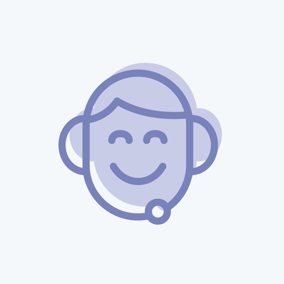 Icon Support. suitable for Feedback symbol. two tone style. simple design editable. design template vector. simple symbol illustration vector