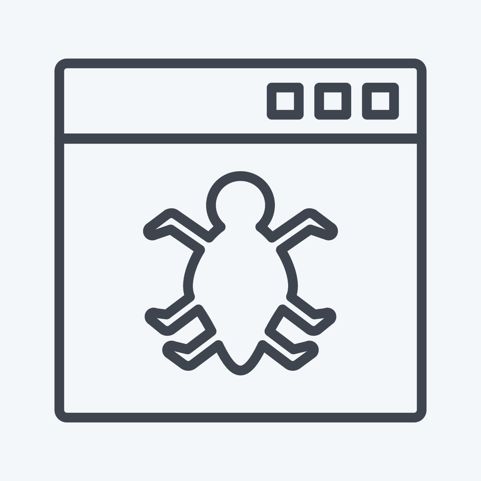 Icon Bug in Application. suitable for Programming symbol. line style ...