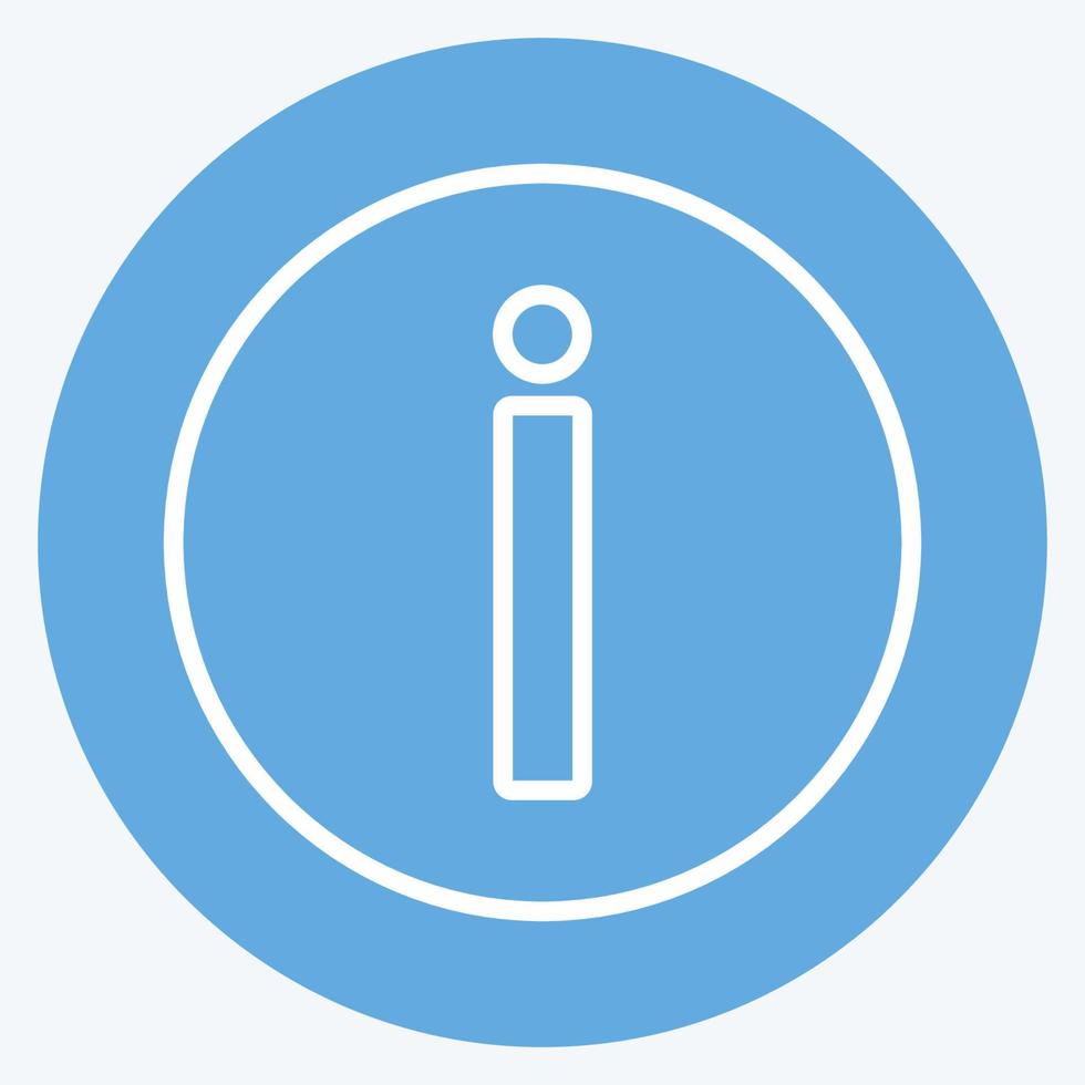 Icon About. suitable for Mobile Apps symbol. blue eyes style. simple design editable. design template vector. simple symbol illustration vector