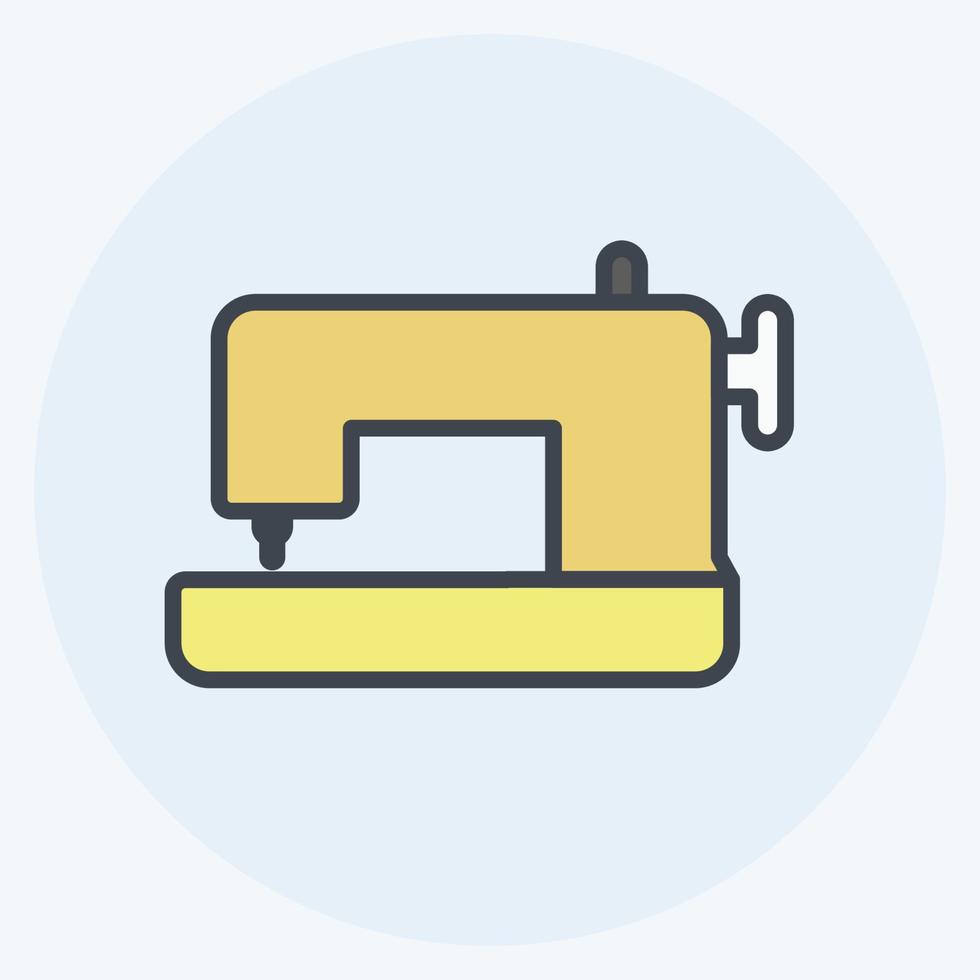 Icon Sewing Machine. suitable for Home symbol. color mate style. simple design editable. design template vector. simple symbol illustration vector