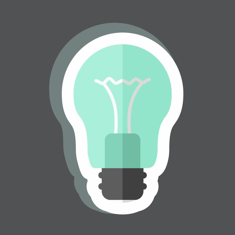 Sticker Light Bulb. suitable for Home symbol. simple design editable. design template vector. simple symbol illustration vector