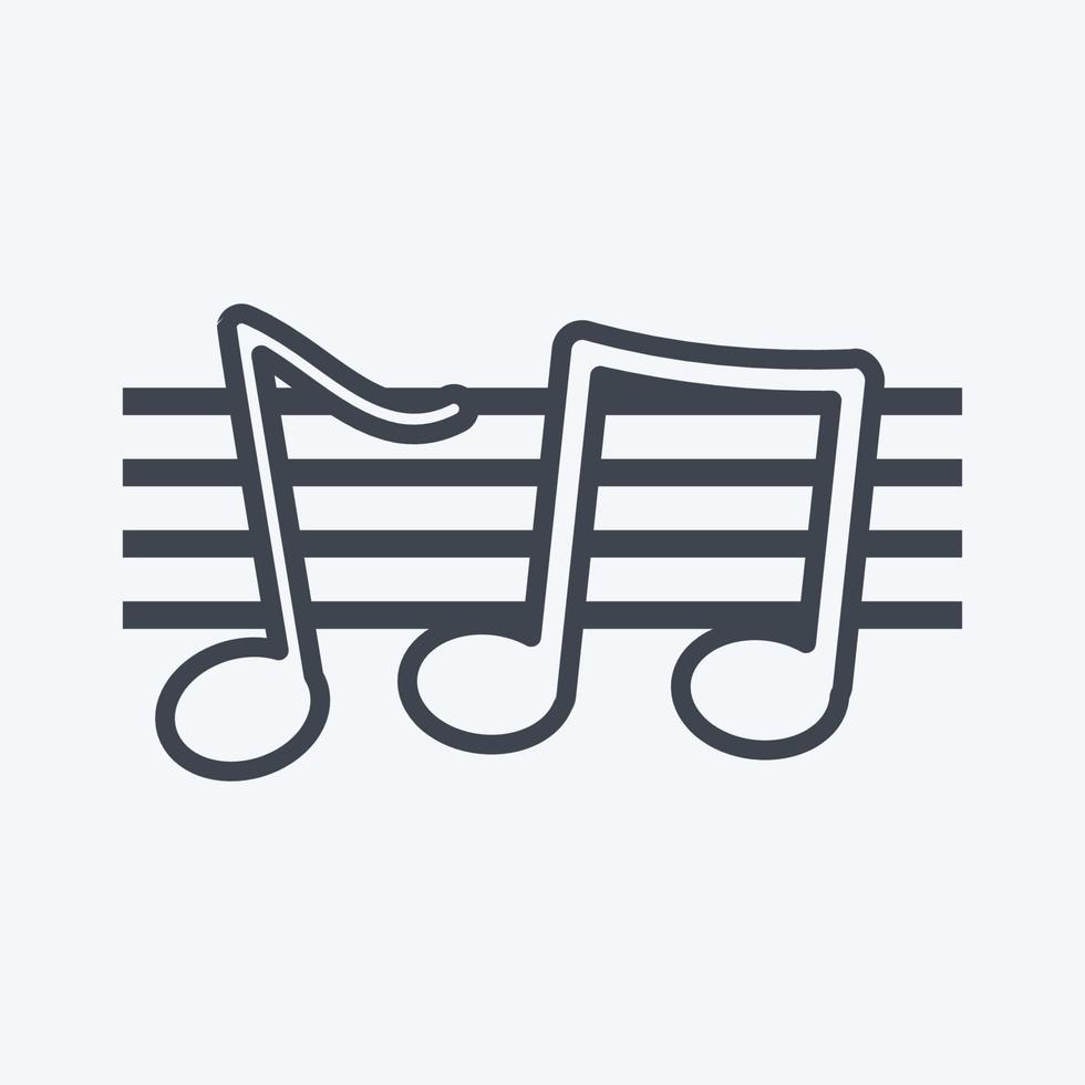 Icon Music Staff. suitable for music symbol. glyph style. simple design editable. design template vector. simple symbol illustration vector