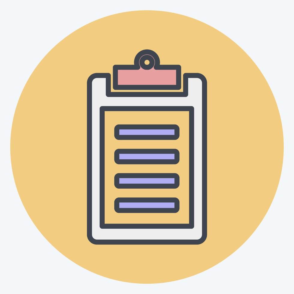 Icon Invoice. suitable for Education symbol. color mate style. simple design editable. design template vector. simple symbol illustration vector