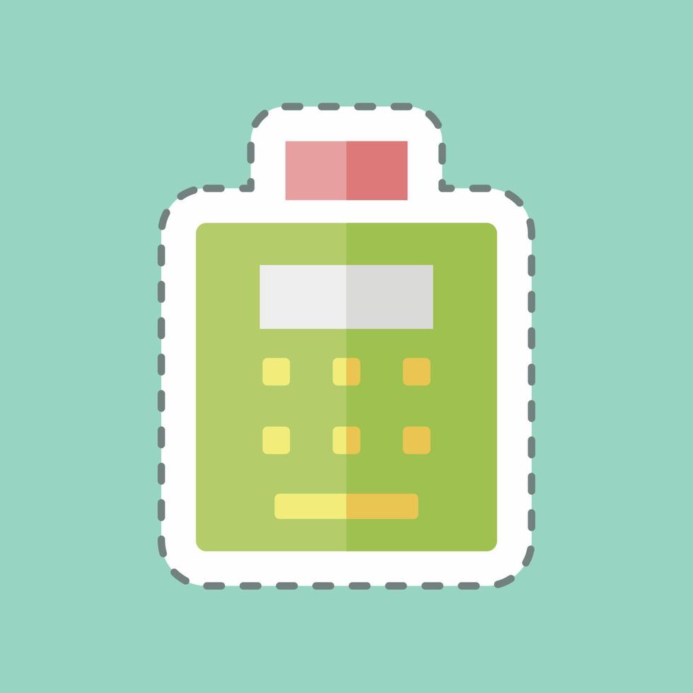 Sticker line cut ATM Service. suitable for Education symbol. simple design editable. design template vector. simple symbol illustration vector