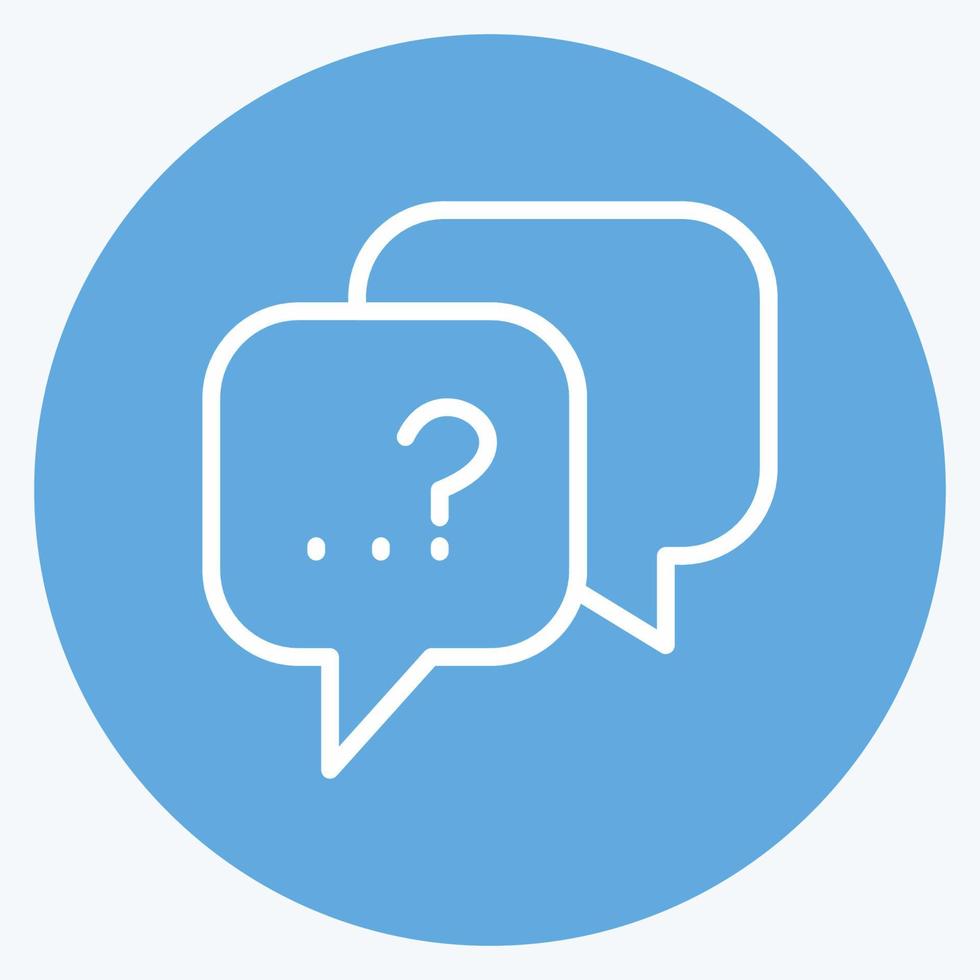 Icon Question. suitable for Feedback symbol. Blue Eyes Style. simple design editable. design template vector. simple symbol illustration vector