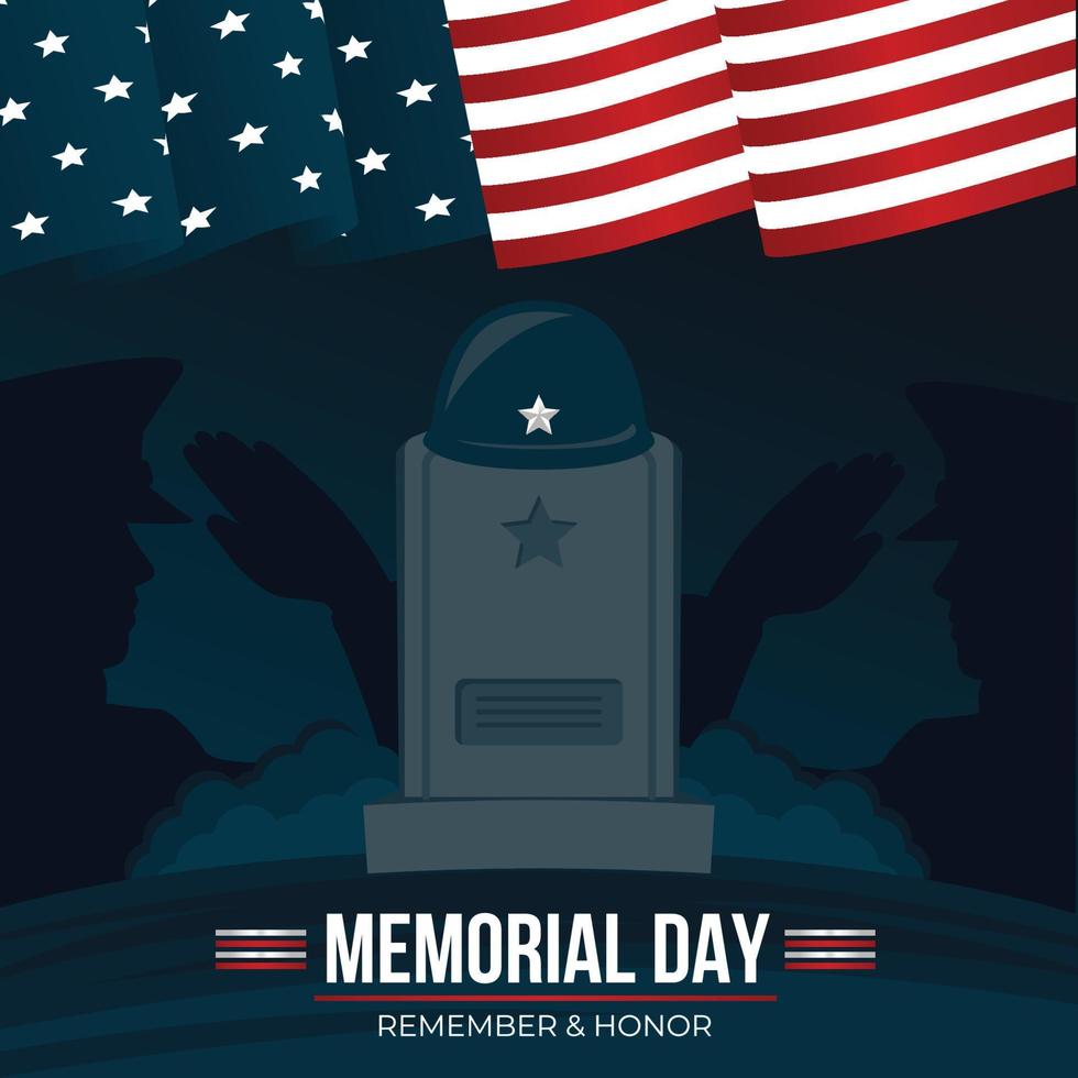 Memorial Day Concept of Remember and Honor vector