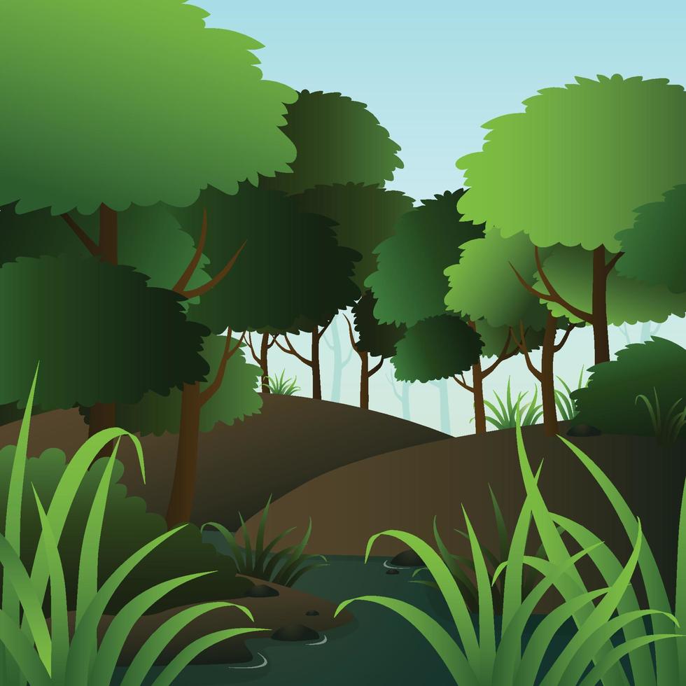 Green Forest Background vector