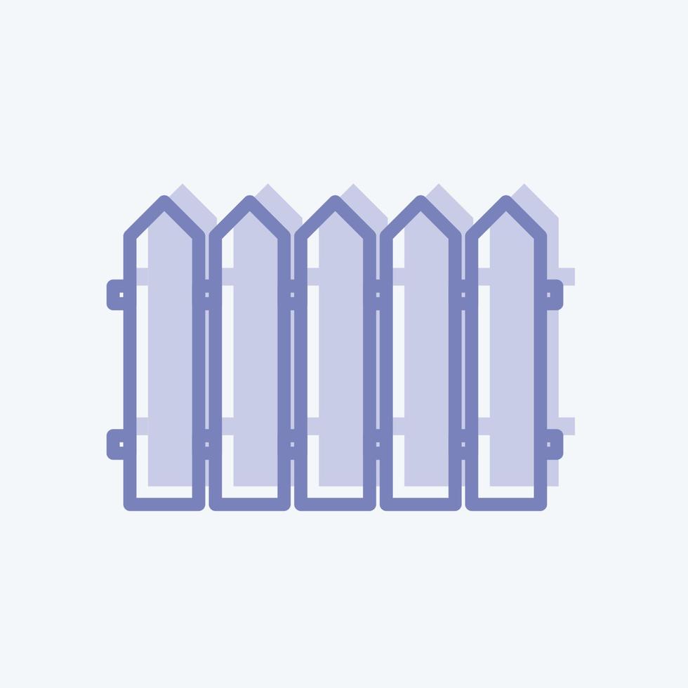 Icon Fence. suitable for garden symbol. two tone style. simple design editable. design template vector. simple symbol illustration vector