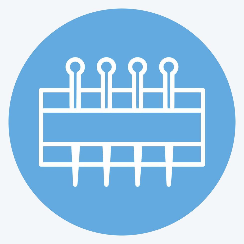 Icon Needles Holder. suitable for Tailor symbol. blue eyes style. simple design editable. design template vector. simple symbol illustration vector