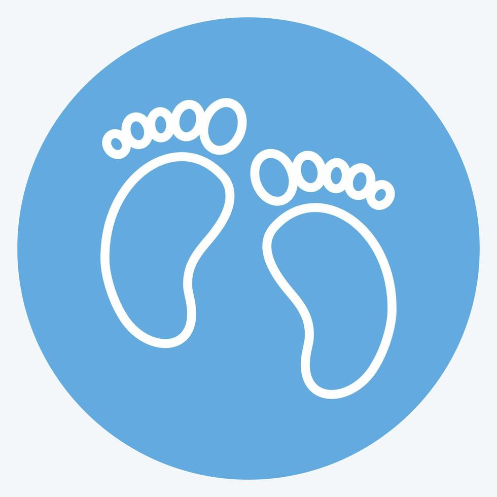 Icon Baby Feet. suitable for Baby symbol. blue eyes style. simple design editable. design template vector. simple symbol illustration vector