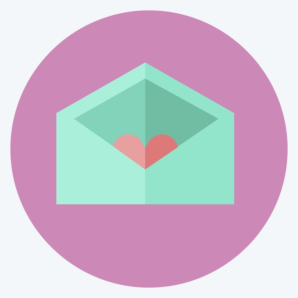 Icon Envelop. suitable for Wedding symbol. flat style. simple design editable. design template vector. simple symbol illustration vector