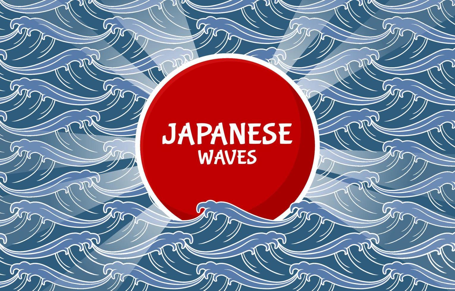 fondo de ondas japonesas tradicionales vector