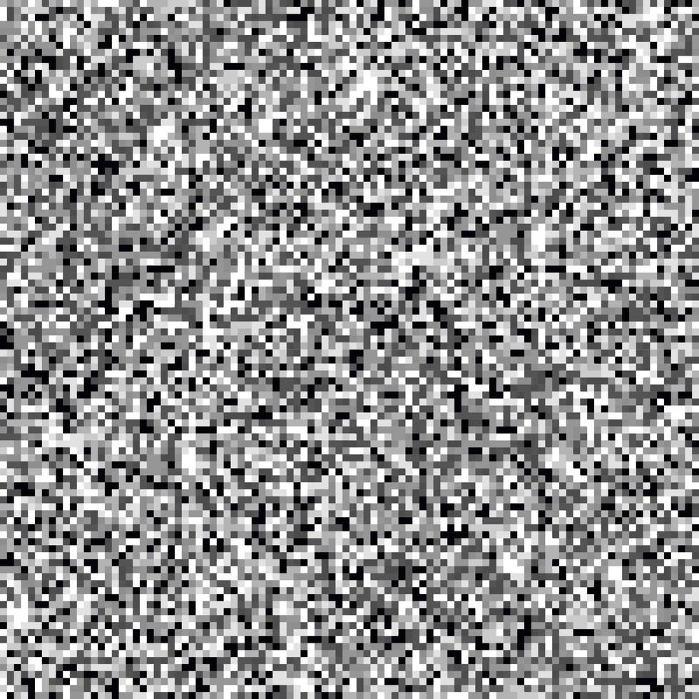 TV screen noise pixel glitch texture background vector illustration.