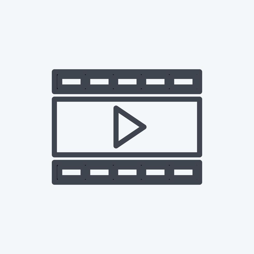 Icon Video and Animation.. suitable for IT Services symbol. line style. simple design editable. design template vector. simple symbol illustration vector