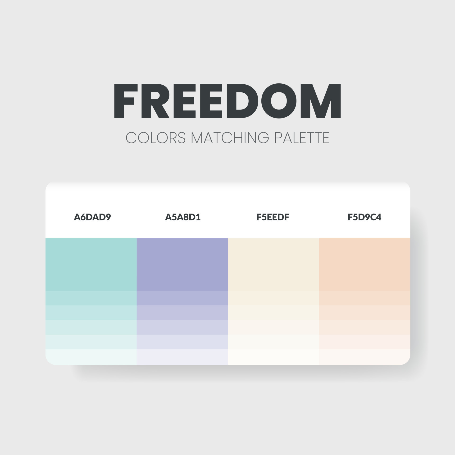 Fresh color palette or color schemes are trends combinations and